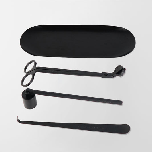 Candle Accessory Set - Matte Black